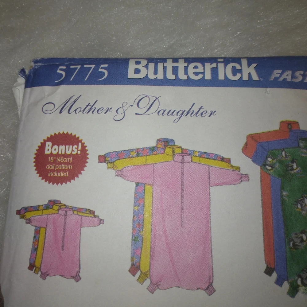 BUTTERICK 5775 Lounge Sack Misses Child & American Girl Doll sized Lounge Sack